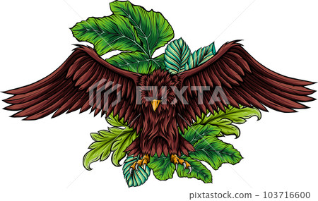 hand draw of eagle vector illustration design 103716600