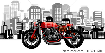 Cafe racer motor bike vector illustration design 103716601