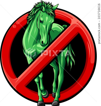 vector illustration of colored horse hand draw 103716616