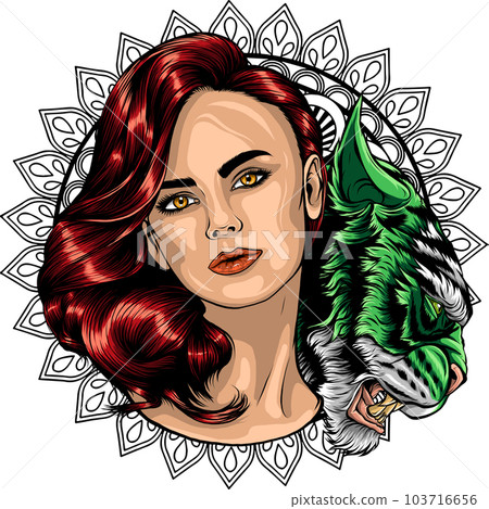 vector illustration of beautiful face woman art vector illustration of beautiful face woman art 103716656