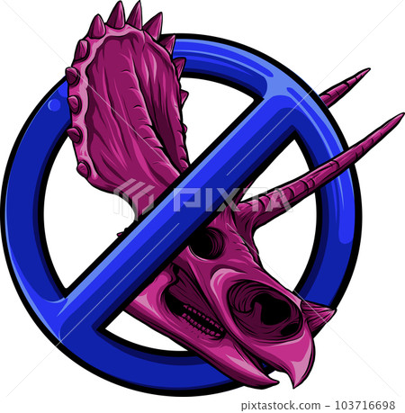 skull of triceratops dinosaur. vector illustration design 103716698