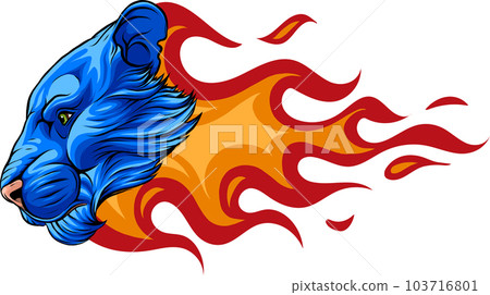 Lion head colorful hand draw vector illustration 103716801