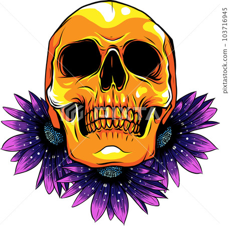 vector illustration of human skull digital draw vector illustration of human skull digital draw 103716945