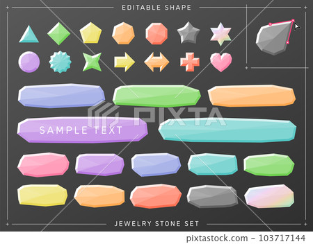Jewelry graphic material that can be edited while maintaining 3D shape 103717144