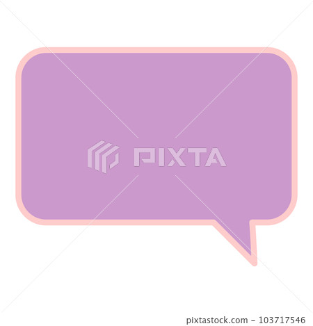 Simple and easy-to-use speech bubble 103717546