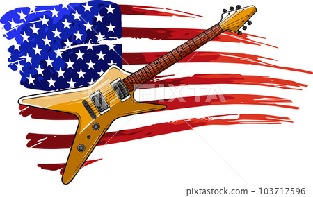 draw colorful Electric guitar vector illustration design draw colorful Electric guitar vector illustration design 103717596