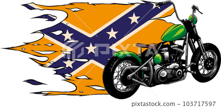 illustration of custom motorcycle chopper vector design illustration of custom motorcycle chopper vector design 103717597