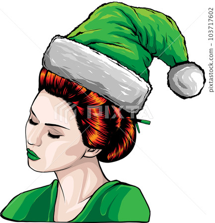 asian head woman Geisha vector illustration design 103717602