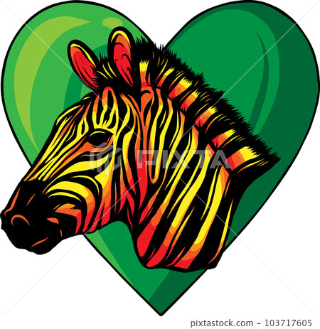 hand draw Zebra head vector illustration design 103717605