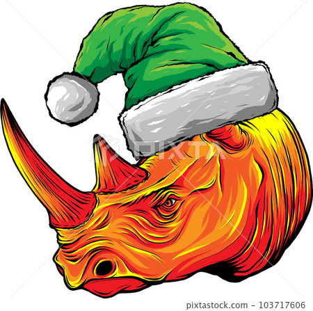 coloful head rhino. vector illustration design draw 103717606