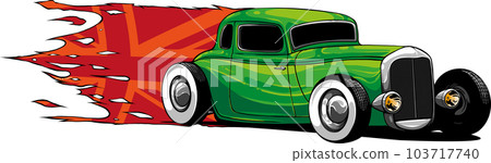 draw of hot rod car vector illustration design draw of hot rod car vector illustration design 103717740