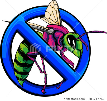 draw of colored bee vector illustration design draw of colored bee vector illustration design 103717762