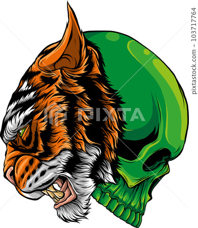 tiger head in detailed style vector illustration design 103717764