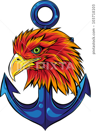 Mascot Head of an Eagle vector illustration design Mascot Head of an Eagle vector illustration design 103718103