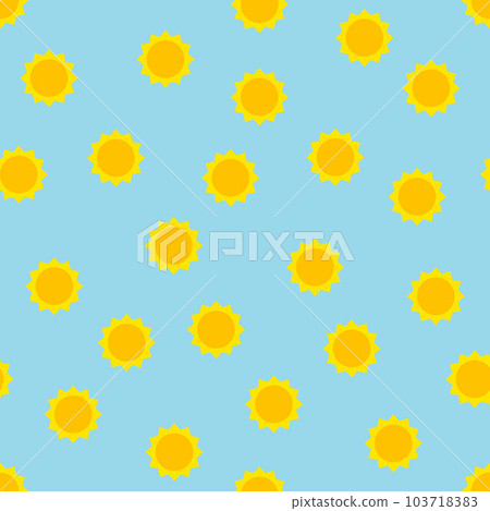 Seamless sun pattern. Cute yellow sun background 103718383