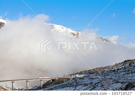 Snow-capped mountains in Pas de la Casa Snow-capped mountains in Pas de la Casa 103718527
