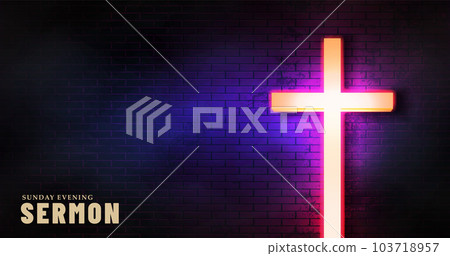 Sunday evening sermon Christian cyber web banner Sunday evening sermon Christian cyber web banner 103718957