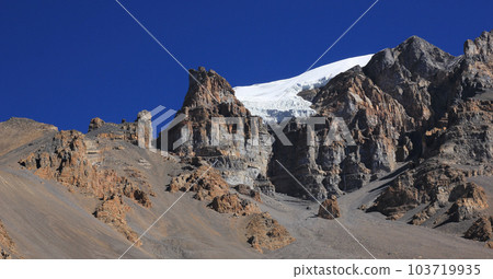 Peak of Mount Yakawa Kang, Domedar Himal, Nepal. Peak of Mount Yakawa Kang, Domedar Himal, Nepal. 103719935