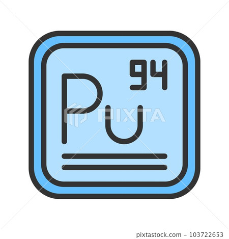 Plutonium icon vector image. Plutonium icon vector image. 103722653