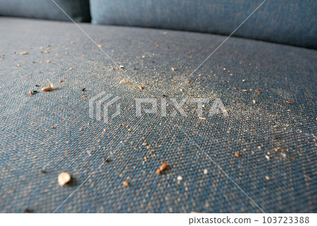 dirty stain or dust on gray color sofa dirty stain or dust on gray color sofa 103723388