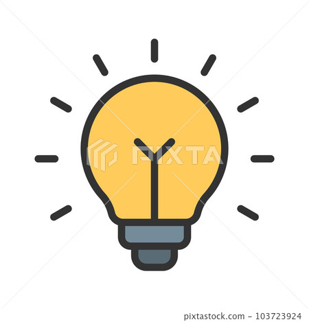 Lightbulb icon vector image. 103723924
