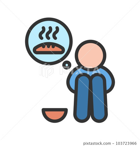 Hunger icon vector image. 103723966