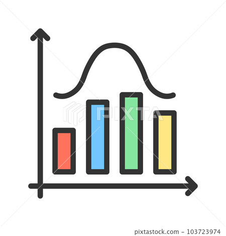 Histogram icon vector image. 103723974