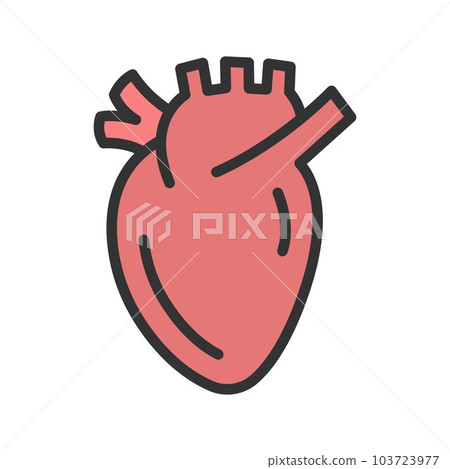 Heart icon vector image. Heart icon vector image. 103723977