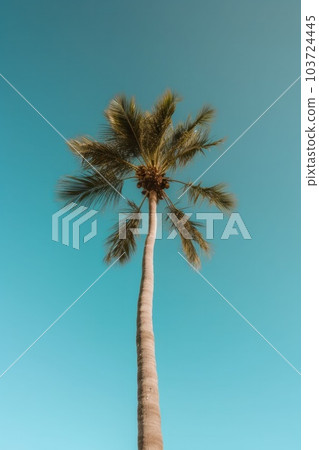 Palm tropical background. Illustration AI Generative 103724445