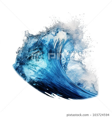 Ocean wave isolated. Illustration AI Generative 103724594