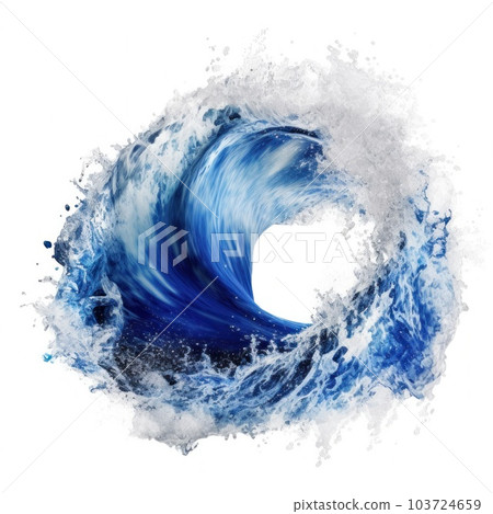 Ocean wave isolated. Illustration AI Generative - Stock Illustration ...