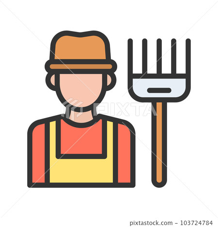 Farmer icon vector image. Farmer icon vector image. 103724784
