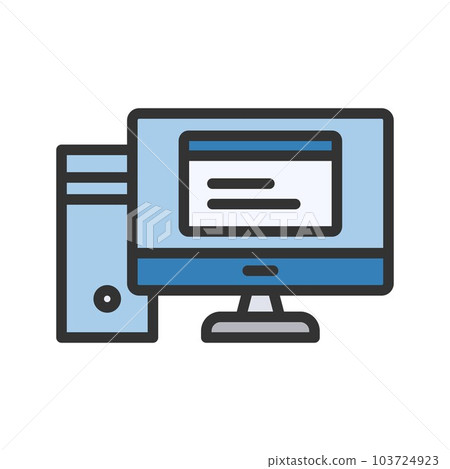 Desktop Computer icon vector image. Desktop Computer icon vector image. 103724923
