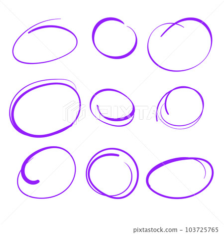 Purple Swirls Swoosh Marks with Vector Hand Drawn Highlighter Accent Line Designs Purple Swirls Swoosh Marks with Vector Hand Drawn Highlighter Accent Line Designs 103725765