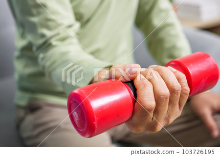 Senior people doing physical therapy after surgery operation 103726195