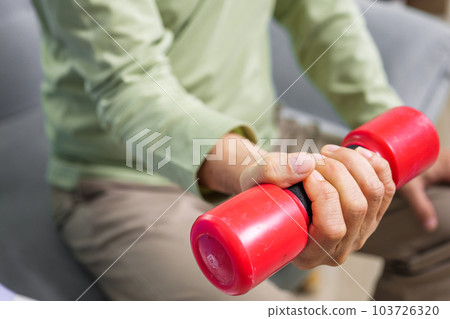 Senior people doing physical therapy after surgery operation 103726320