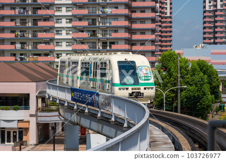 A train on the Yukarigaoka Line in Sakura City, Chiba Prefecture A train on the Yukarigaoka Line in Sakura City, Chiba Prefecture 103726977