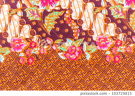 The detailed pattern of batik cloth The detailed pattern of batik cloth 103729815