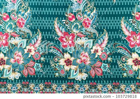 The detailed pattern of batik cloth The detailed pattern of batik cloth 103729818
