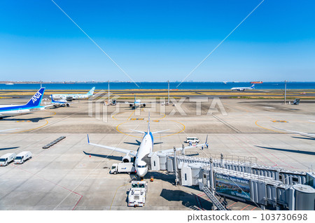 [Tokyo] Planes taking off and landing at Haneda Airport 103730698