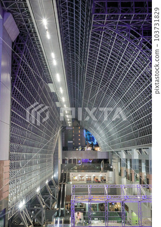 Scenery inside the modern JR Kyoto Station Scenery inside the modern JR Kyoto Station 103731829