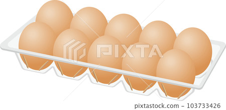 Image illustration of a pack of 10 red eggs 103733426
