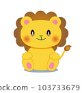 Cute lion character 103733679