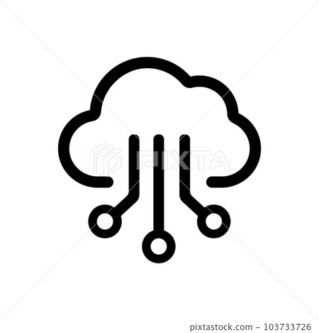 雲服務器/分佈式雲矢量圖標 雲服務器/分佈式雲矢量圖標 103733726