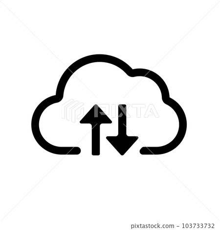 雲服務器/分佈式雲矢量圖標 雲服務器/分佈式雲矢量圖標 103733732