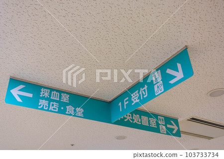 醫院內的信息牌 醫院內的信息牌 103733734