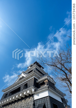 熊本城塔和清爽的藍天景觀 | 熊本縣熊本市 103734368