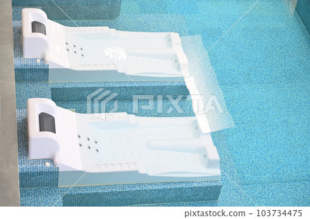 hydrotherapy and hydromassage in the blue swimming pool, healthcare industry hydrotherapy and hydromassage in the blue swimming pool, healthcare industry 103734475