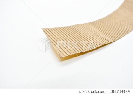 closeup brown paper cardboard texture on white background 103734489