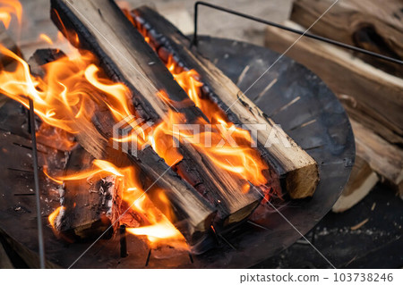 camping bonfire flame camping gear firewood bonfire stand campfire outdoor 103738246